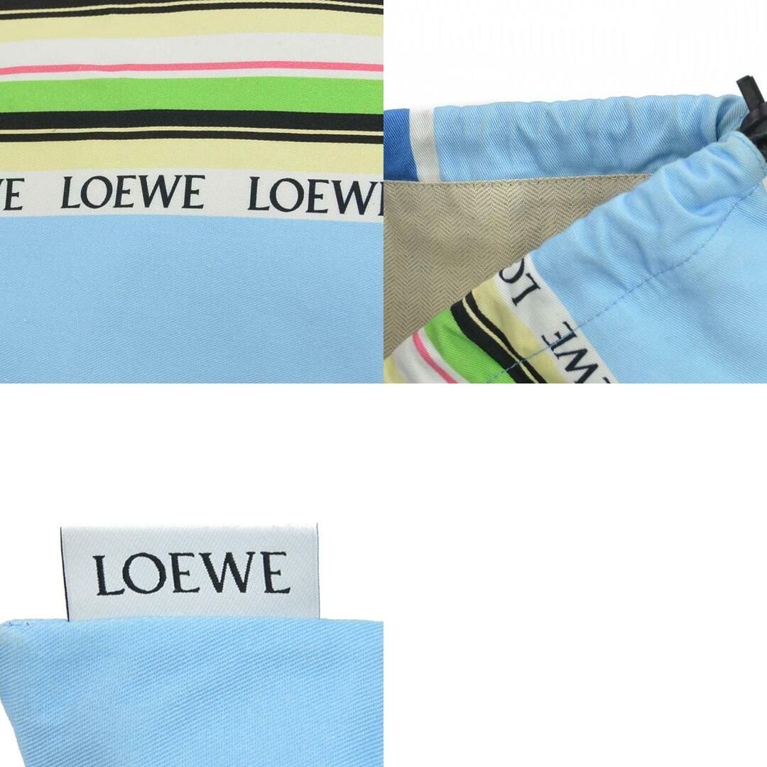 LOEWE(ロエベ)のロエベ LOEWE ポーチ 巾着バッグ DRAWSTRING POUCH コットン ライトブルー系マルチカラー レディース 送料無料【中古】 r9720g レディースのファッション小物(ポーチ)の商品写真