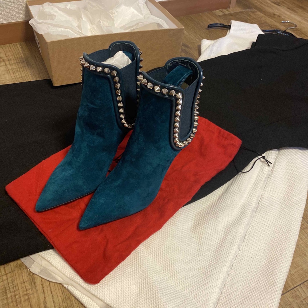 靴/シューズお年玉セール開催　美スタイル　スパイク サイドゴア　スエード素材