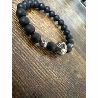 クロムハーツ(Chrome Hearts)の美品　クロムハーツ 8mm ビーズ ブレスレット　マッ(ブレスレット)