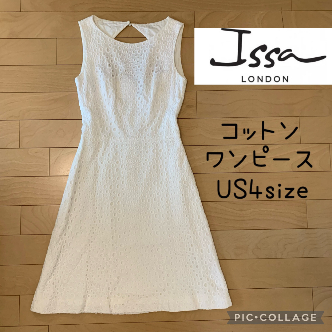 Issa London イッサロンドン★コットン刺繍ワンピース オフホワイト 4