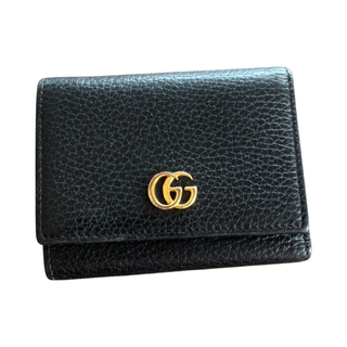 グッチ(Gucci)の〔GG マーモント〕 レザー カードケース（コイン＆紙幣入れ付き）(折り財布)
