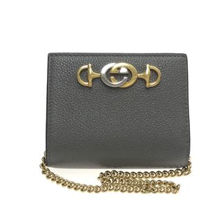 グッチ(Gucci)の$$ GUCCI グッチ チェーンウォレット ズゥミ  財布 570660 グレー(財布)