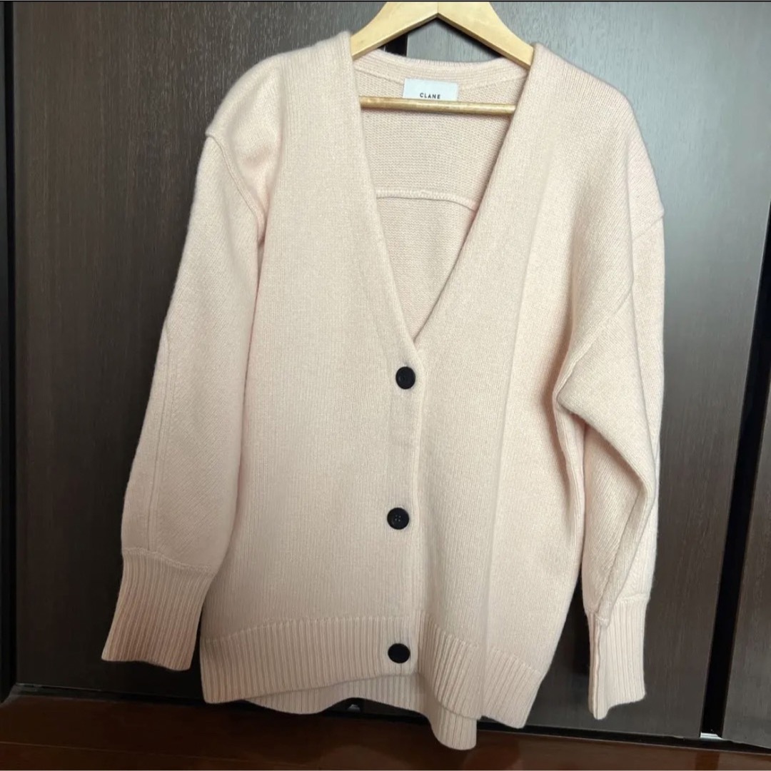 CLANE×田中みな実VNECK BACK LONG KNIT CARDIGAN