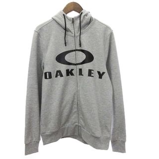 Y2K　OAKLEY　オークリー　ブルゾン　パーカー　エルボーパッチ　裏地総柄