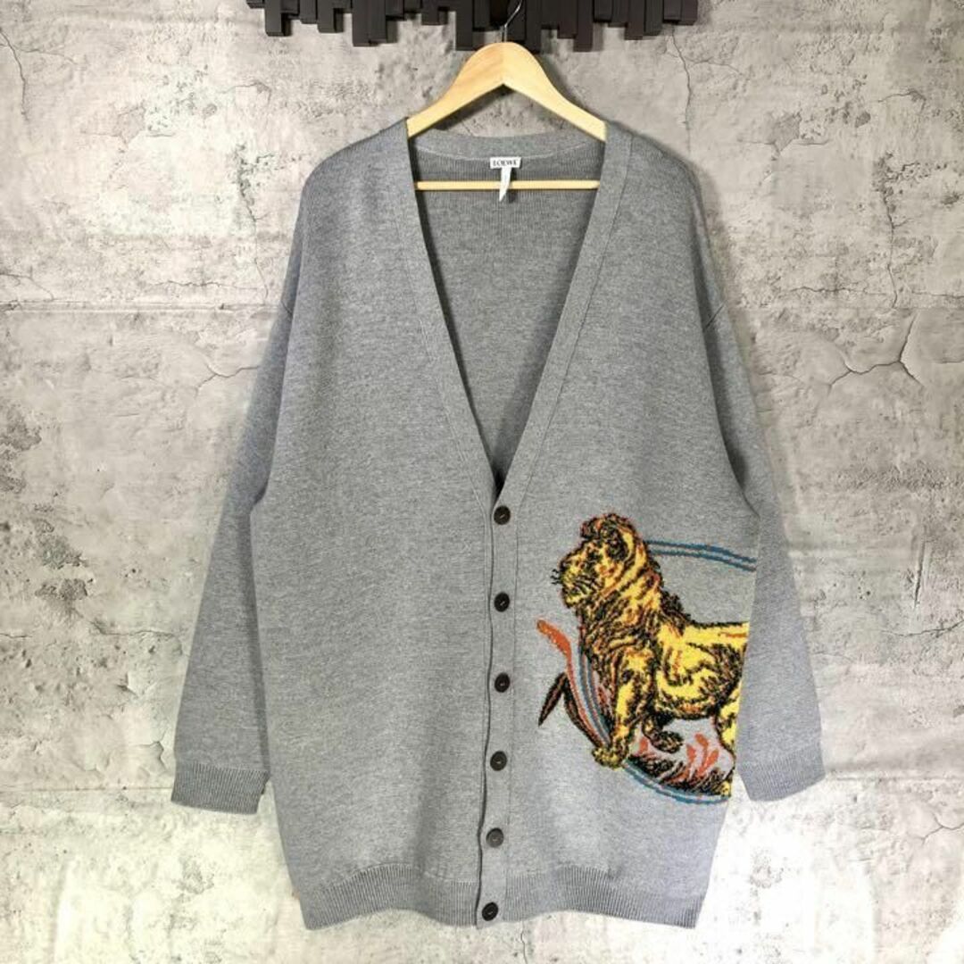 『LOEWE』ロエベ (L) モヘヤ混ロングカーディガン /オーバーサイズ