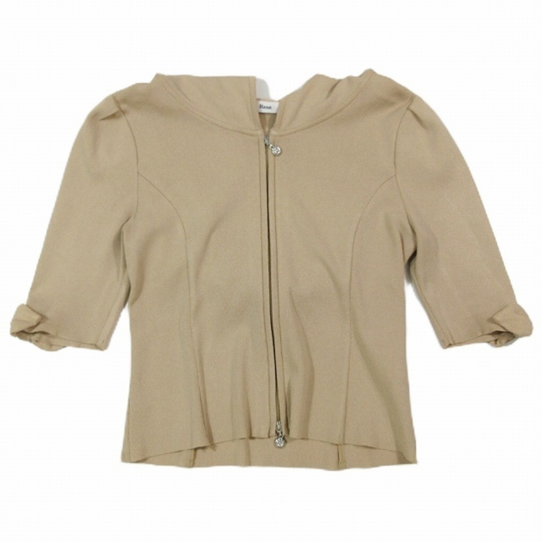 René - 美品 13SS ルネ Rene 五分袖 パーカー カーディガン ボレロ