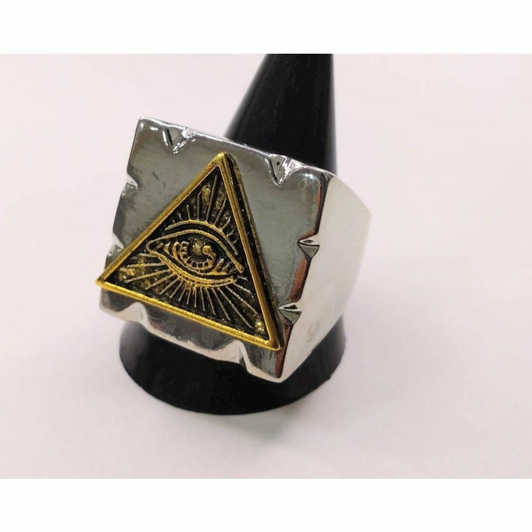 【２６号】秘密結社　リング　指輪　スクエア　ピラミッド　フリーメイソン メンズのアクセサリー(リング(指輪))の商品写真