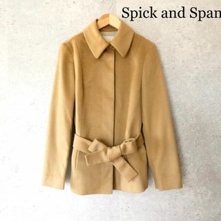 スピックアンドスパン(Spick & Span)の美品 スピックアンドスパン アンゴラ×カシミヤ ショート ステンカラー コート(チェスターコート)