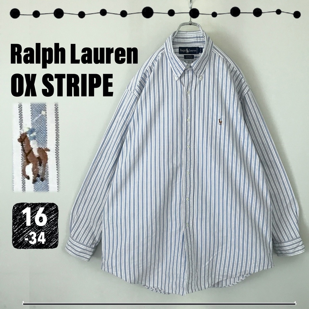 ラルフローレン★YARMOUTH SHIRT★OX ストライプシャツ★L