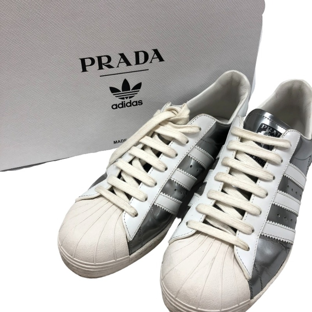 【ネット限定】プラダ PRADA アディダス オリジナルス プラダ X SUPERSTAR スーパースター FX4546 メタリックシルバー 26.5cm  メンズ スニーカー