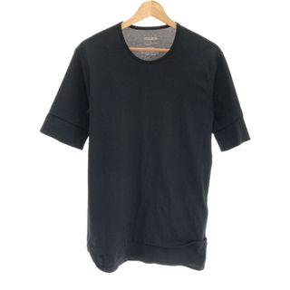 ヨウジヤマモト(Yohji Yamamoto)のREGULATION Yohji Yamamoto MEN レギュレーション ヨウジヤマモト メン 19SS レイヤードデザインコットンTシャツ ブラック １(Tシャツ/カットソー(半袖/袖なし))