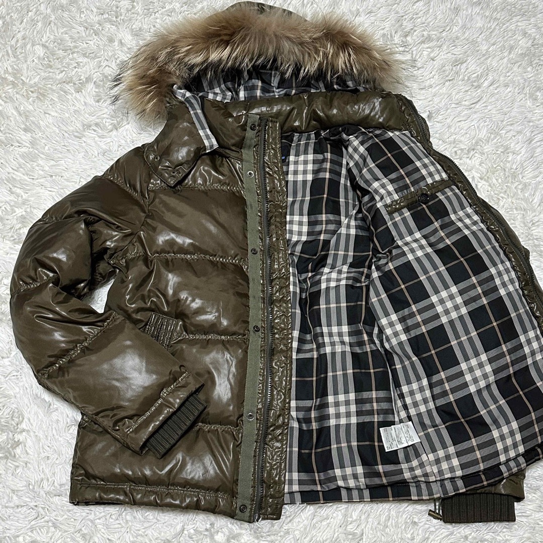 BURBERRY - バーバリーブルーレーベル 裏地ノバチェック柄 ダウン