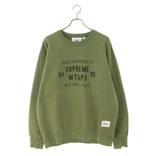 シュプリーム ×ダブルタップス WTAPS 21AW Crewneck クルーネック ロゴプリントスウェット メンズ L