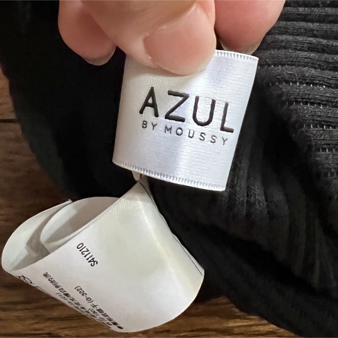 AZUL by moussy(アズールバイマウジー)のAZUL✰ カットソー Sサイズ 黒 レディースのトップス(カットソー(半袖/袖なし))の商品写真
