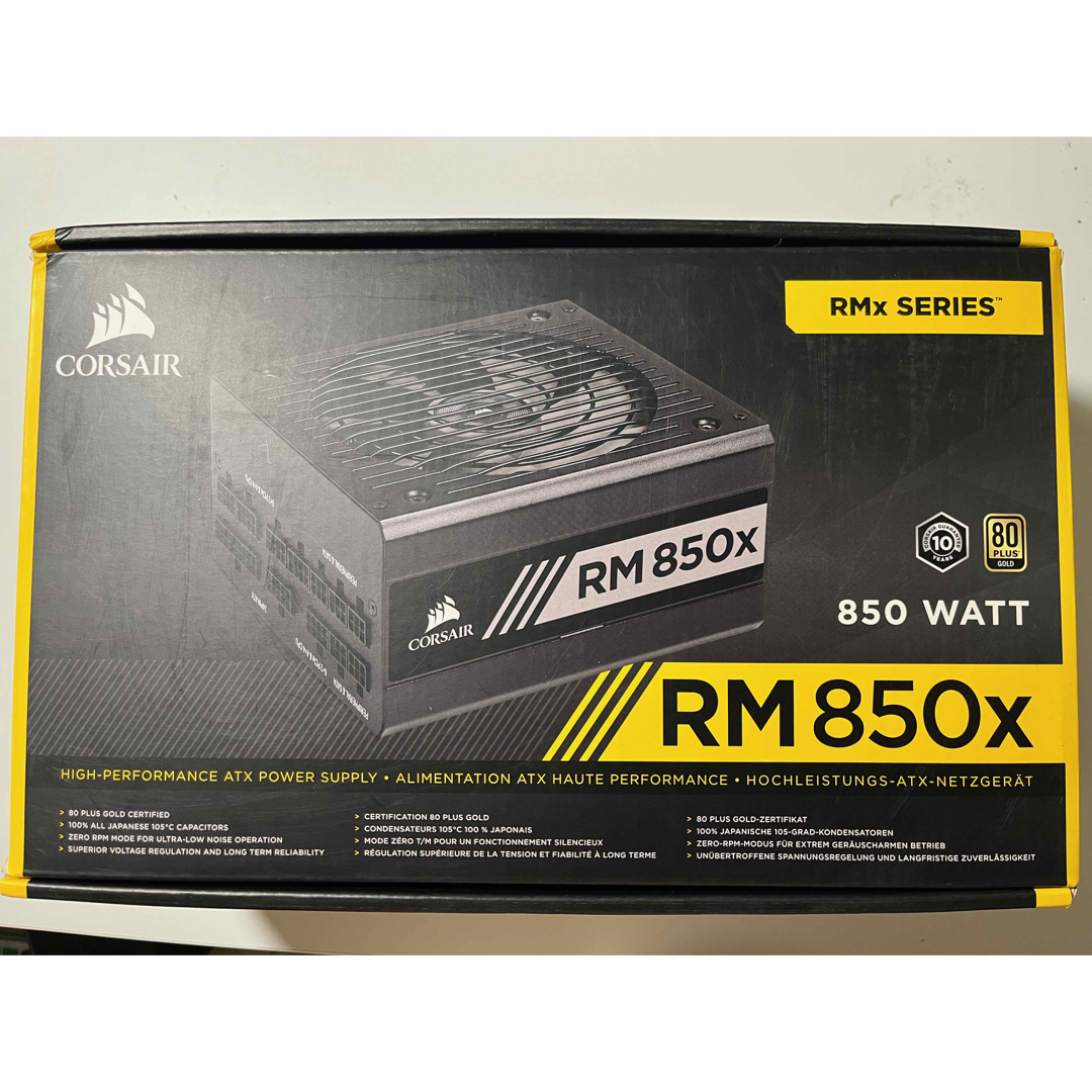 Corsair RM850x 80PLUS GOLD 850w PC電源ユニットPCパーツ