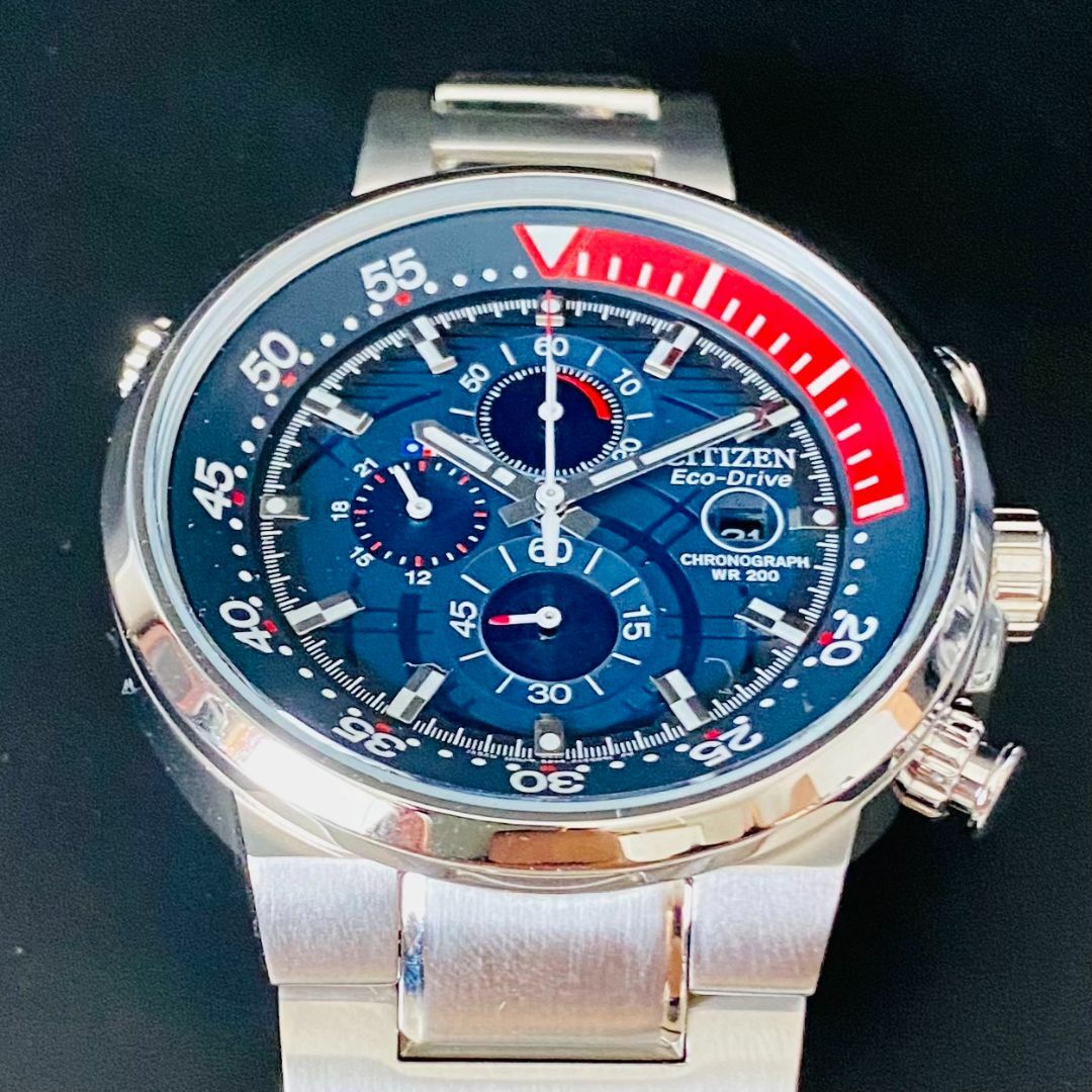 新品【高級時計 シチズン】CITIZEN クロノグラフ エコドライブ メンズ