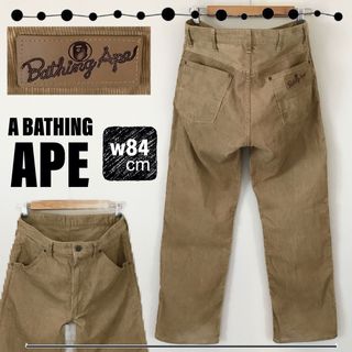 アベイシングエイプ(A BATHING APE)のアベイシングエイプ★ブラウンコーデュロイジーンズ★w84cm(デニム/ジーンズ)