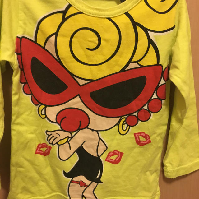 HYSTERIC MINI(ヒステリックミニ)のヒスミニ ミニちゃん派手柄長袖Ｔシャツ^o^ キッズ/ベビー/マタニティのキッズ服女の子用(90cm~)(Tシャツ/カットソー)の商品写真