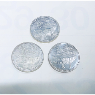 記念硬貨 5000円硬貨 3枚　額面15000円(貨幣)