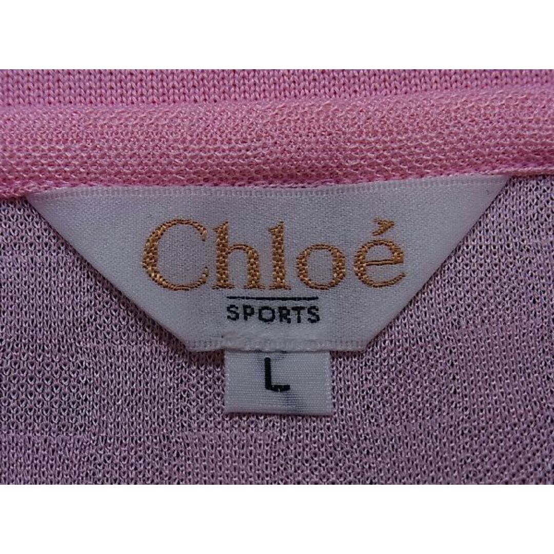 Chloe(クロエ)の■新品■未使用■ Chloe クロエ スポーツ コットン×アクリル 長袖 ポロシャツ トップス 表記サイズ L 洋服 レディース ピンク系 AR1082 レディースのトップス(シャツ/ブラウス(長袖/七分))の商品写真