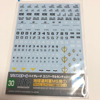 バンダイ(BANDAI)のHG 地球連邦軍MS用1 水転写デカール　ガンプラ　機動戦士ガンダム(模型/プラモデル)