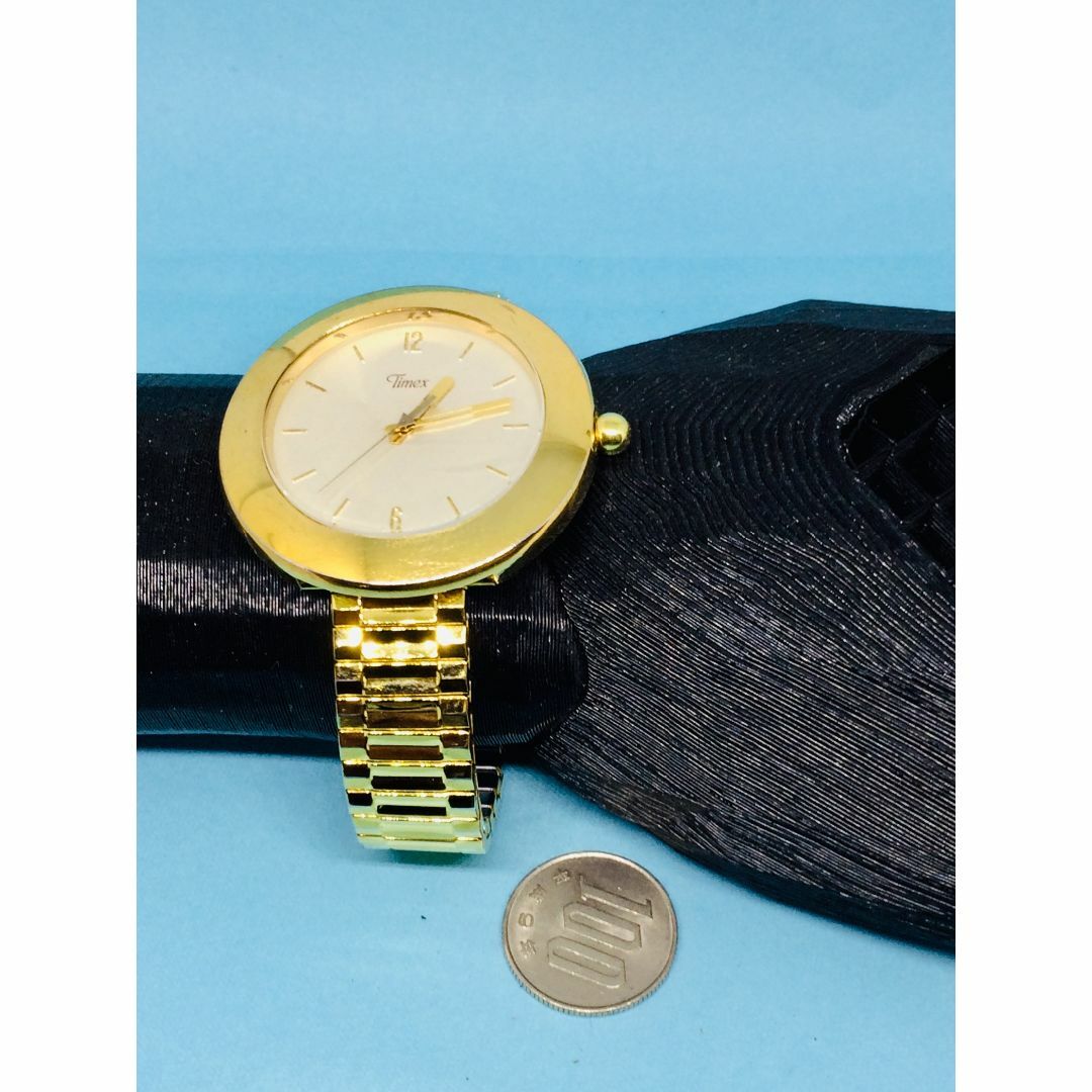 TIMEX(タイメックス)のY25）USA(*'▽')タイメックス電池交換済みゴールドメンズ腕時計 メンズの時計(腕時計(アナログ))の商品写真