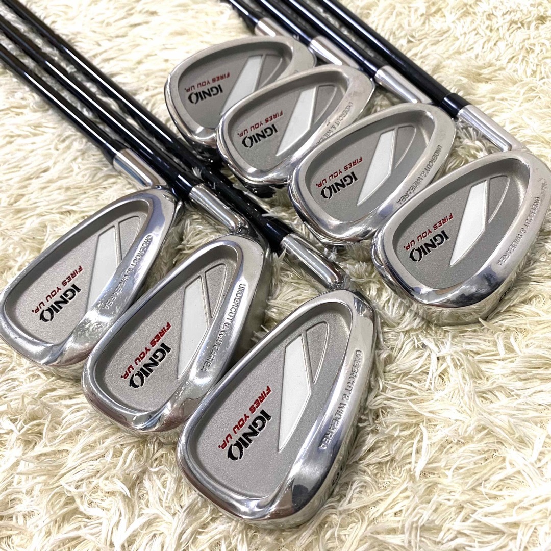 イグニオ IGNIO アイアン 7本 左利き レフティ ゴルフクラブ R - クラブ