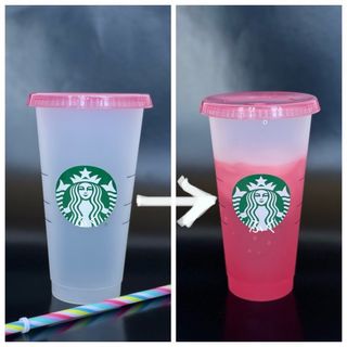 スターバックス(Starbucks)の海外スターバックス★カラーチェンジ★色が変わる★リユーザブルカップ(グラス/カップ)