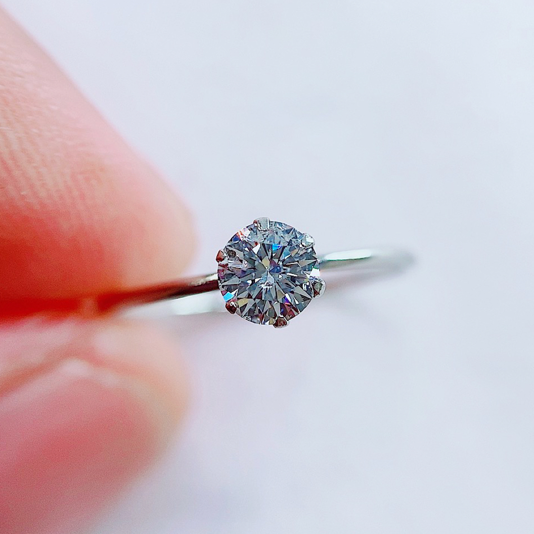 ☆0.367ct☆✨一粒ダイヤF,I-1,Excellentプラチナリング指輪 - www