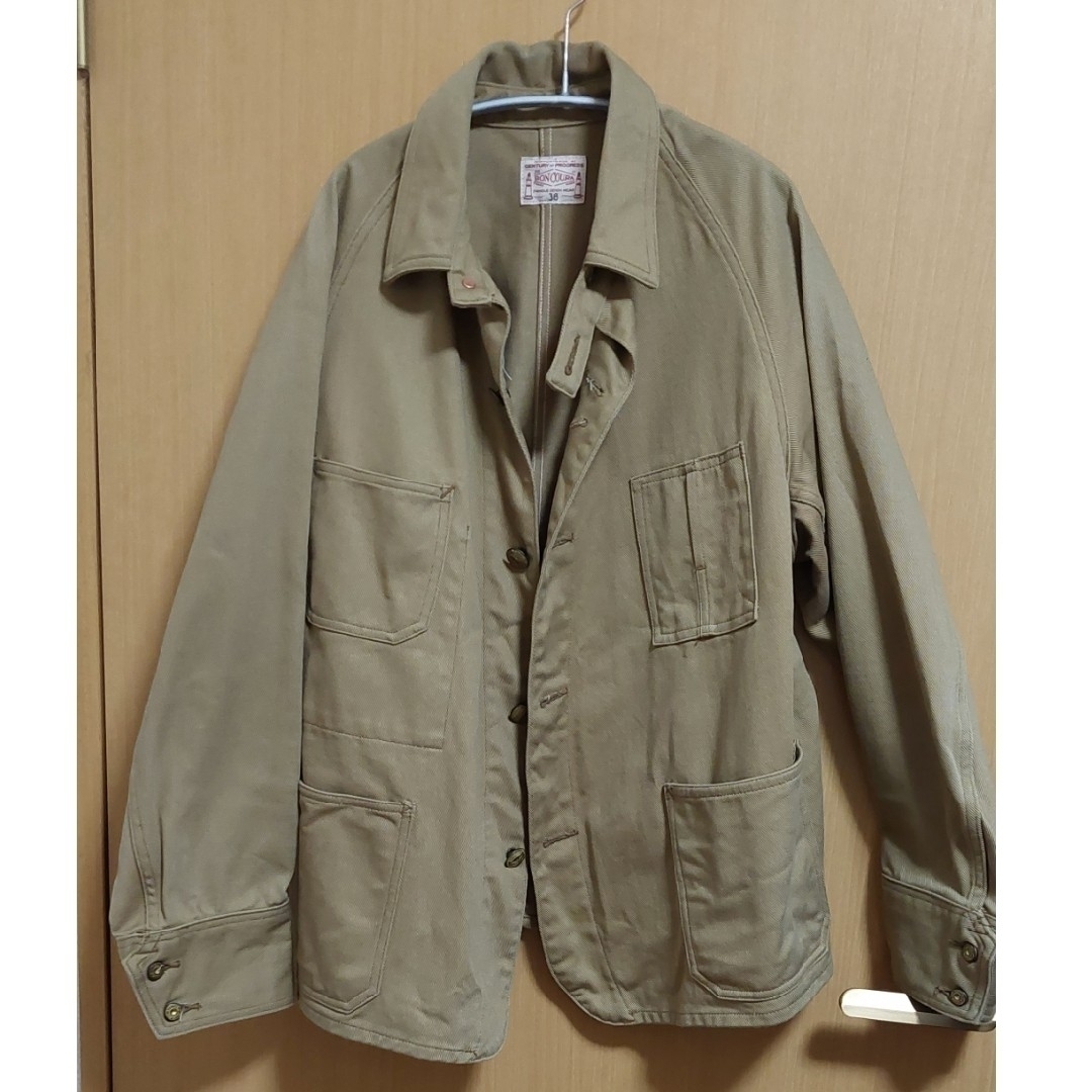 BONCOURA(ボンクラ)の【BONCOURA】カバーオール イングリッシュツイル カーキー ３８size メンズのジャケット/アウター(カバーオール)の商品写真