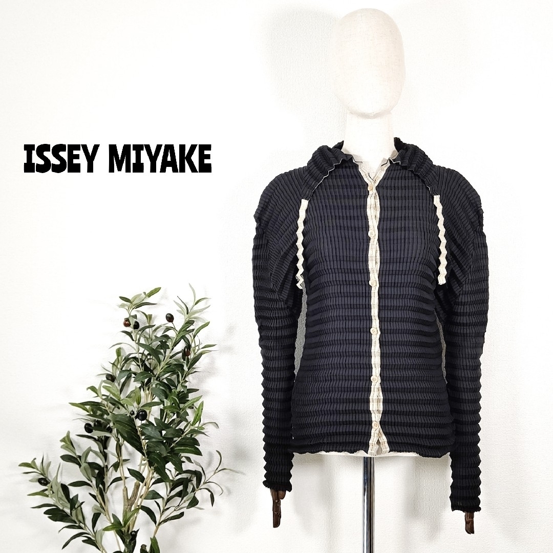 ☆ISSEY MIYAKE プリーツプリーズ☆変形 プリーツブラウス 羽織り- ☆ISSEY MIYAKE プリーツプリーズ☆変形 プリーツブラウス 羽織り-