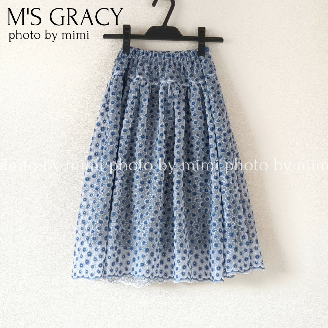 M'S GRACY*小花刺繍スカート