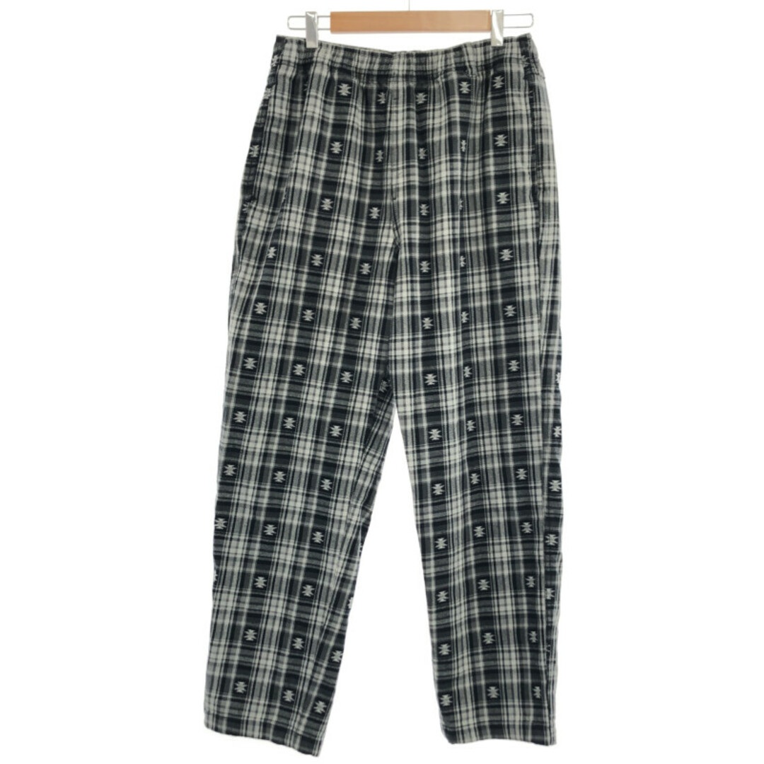 新古品使用感の無い新品同様品Ａthisisneverthat ディスイズネバーザット 22AW African Check Pant チェックパンツ ブラック S