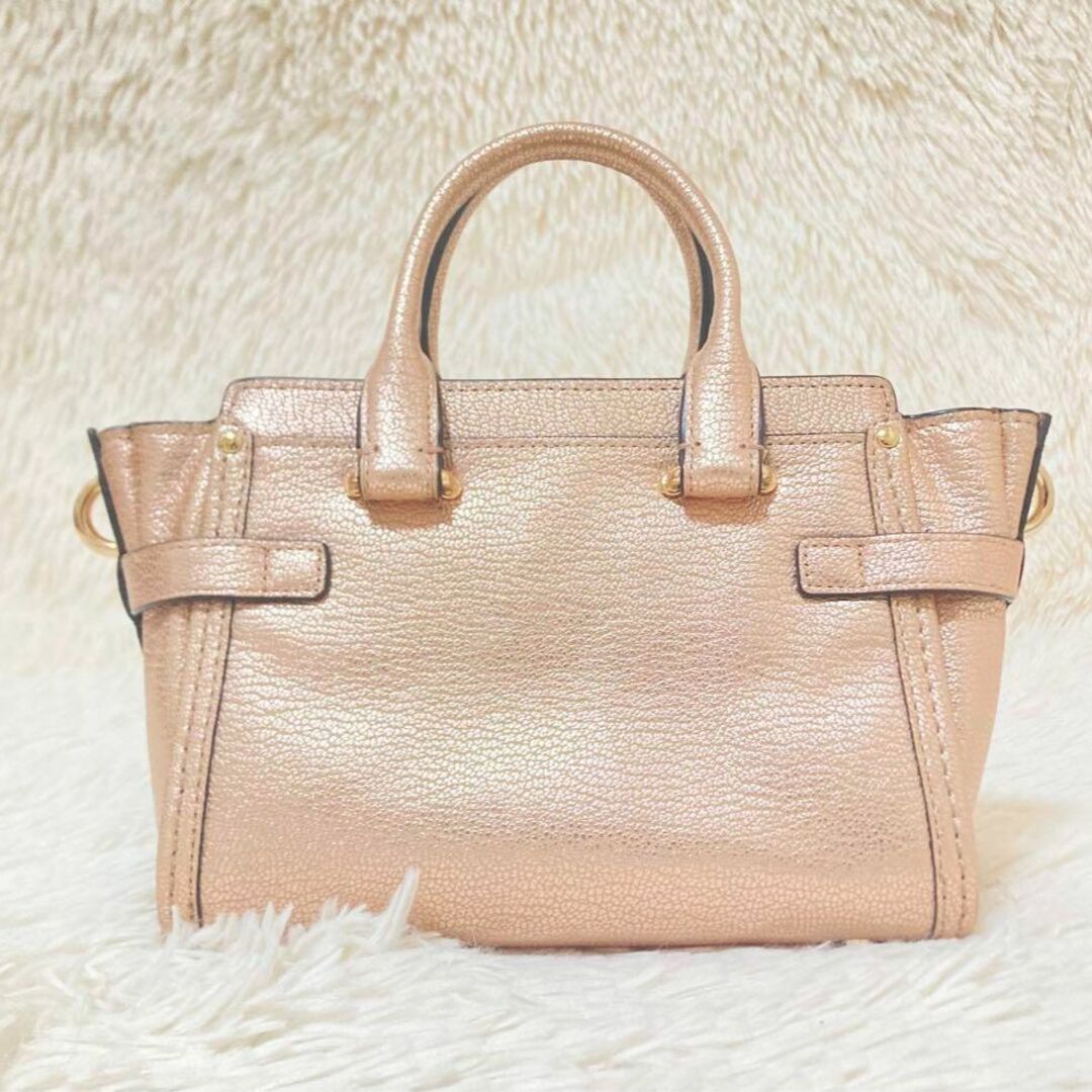 ✨美品✨COACH コーチ スワッガー20 2wayバッグ メタリック　ピンク