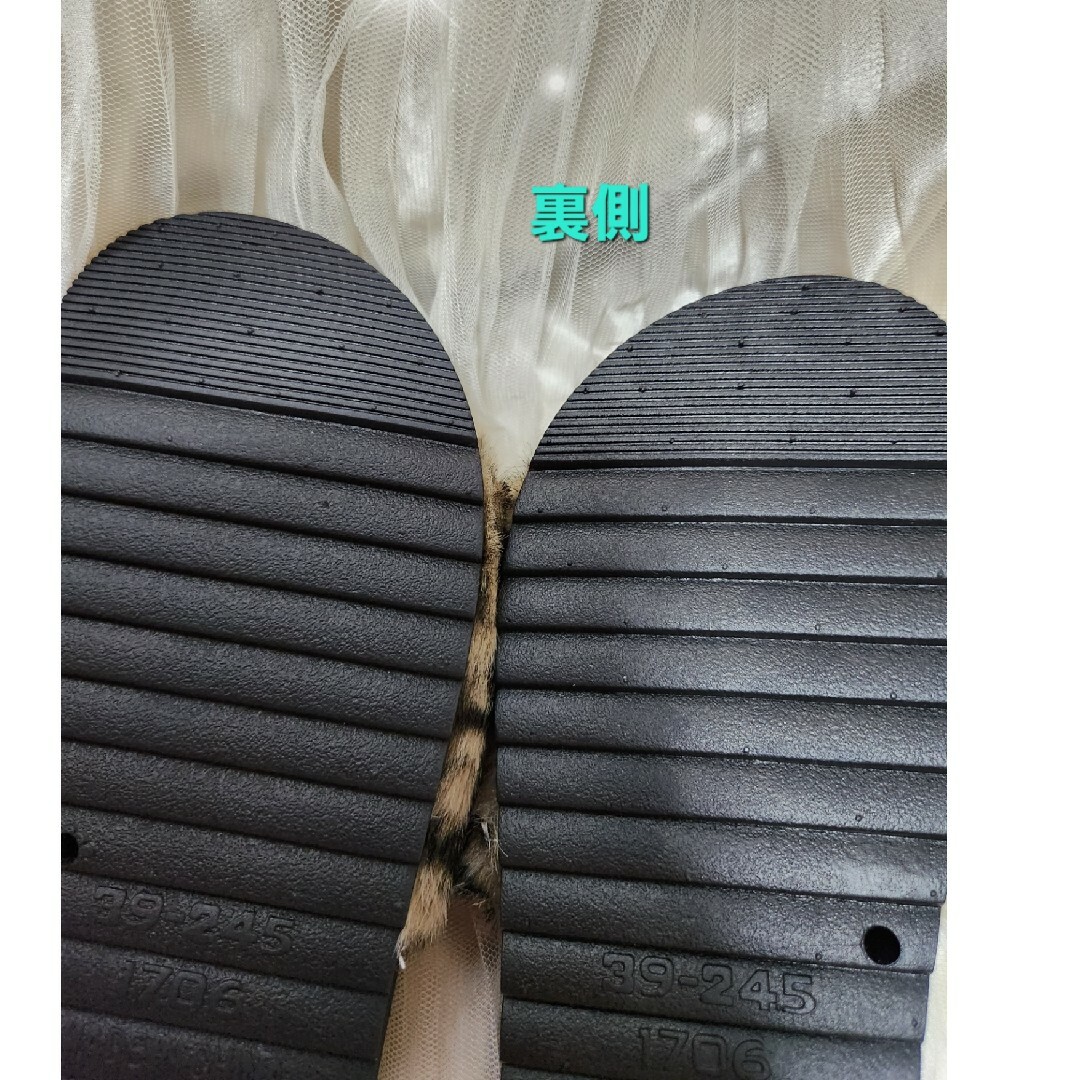 ファー香水キラキラサンダル レディースの靴/シューズ(サンダル)の商品写真