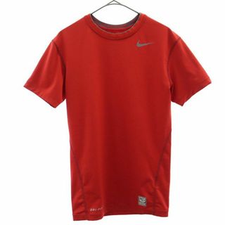 ナイキ(NIKE)のナイキ プリント トレーニングシャツ S レッド NIKE 半袖 Tシャツ スポーツ ウォームアップ ロゴ メンズ 【中古】  【230915】 メール便可(その他)