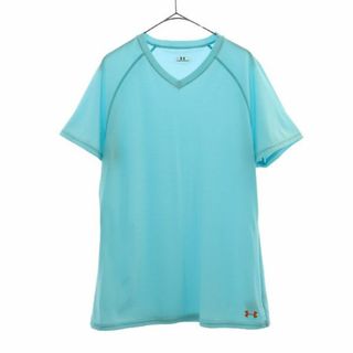 アンダーアーマー(UNDER ARMOUR)のアンダーアーマー プリント トレーニングシャツ LG ブルー UNDER ARMOUR 半袖 Tシャツ スポーツ ウォームアップ ロゴ メンズ 【中古】  【230915】 メール便可(その他)