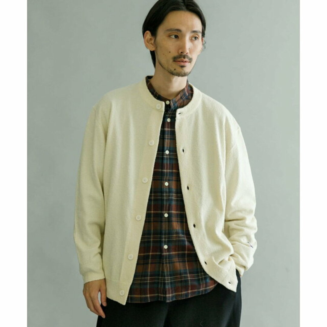 URBAN RESEARCH(アーバンリサーチ)の【OFF WHITE】【M】『別注』TOWNCRAFT*URBAN RESEARCH ブークレクルーネックカーディガン メンズのトップス(カーディガン)の商品写真