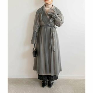 ランダ(RANDA)の【GRAY】2WAYシアーデザインコート(トレンチコート)