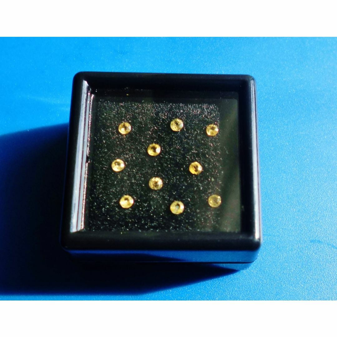 天然サファイア✨イエローカラー10Pcs 計0.45ct　ケース付 レディースのアクセサリー(その他)の商品写真