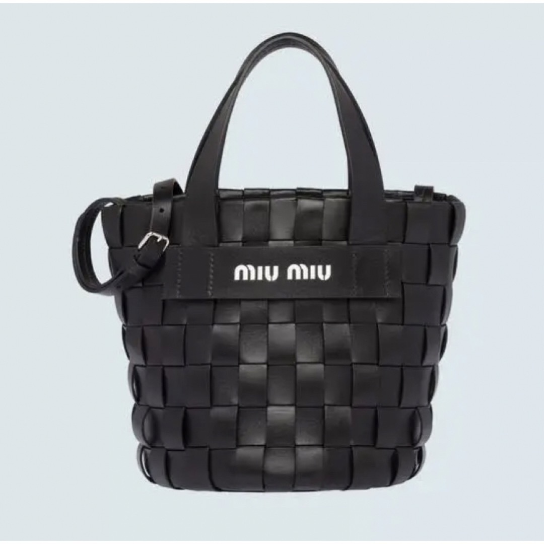 ミュウミュウ miu miu 編み込み ナッパレザー バゲットバッグ 【新品