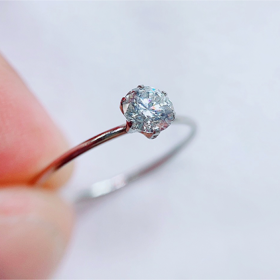 ★0.425ct★✨一粒ダイヤG,I-1,Excellentプラチナリング指輪