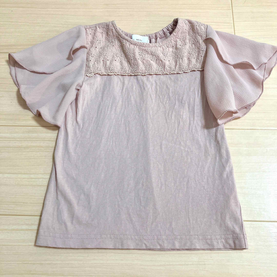 WILL MERY(ウィルメリー)のWill Mery トップス　ピンク　ブラウス　半袖 キッズ/ベビー/マタニティのキッズ服女の子用(90cm~)(Tシャツ/カットソー)の商品写真