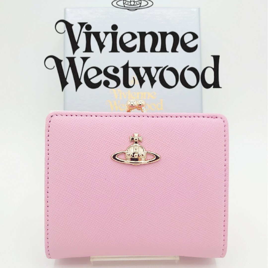【新品】Vivienne Westwood 二つ折り財布 レザー ピンク
