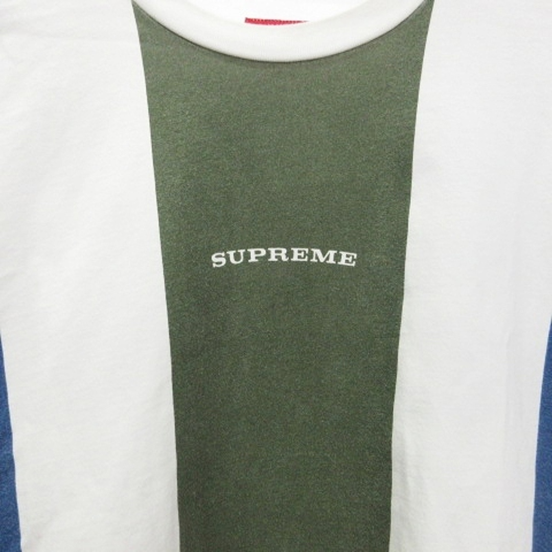 Supreme(シュプリーム)のシュプリーム 20SS Tシャツ ロンT 長袖 ストライプ マルチカラー 白 L メンズのトップス(Tシャツ/カットソー(七分/長袖))の商品写真