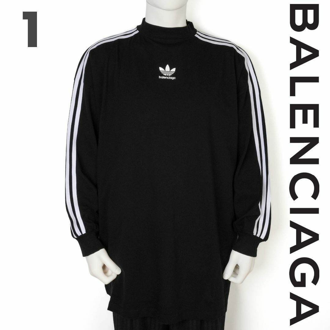 極美品BALENCIAGA/ADIDAS男女兼用長袖T シャツ Mサイズ