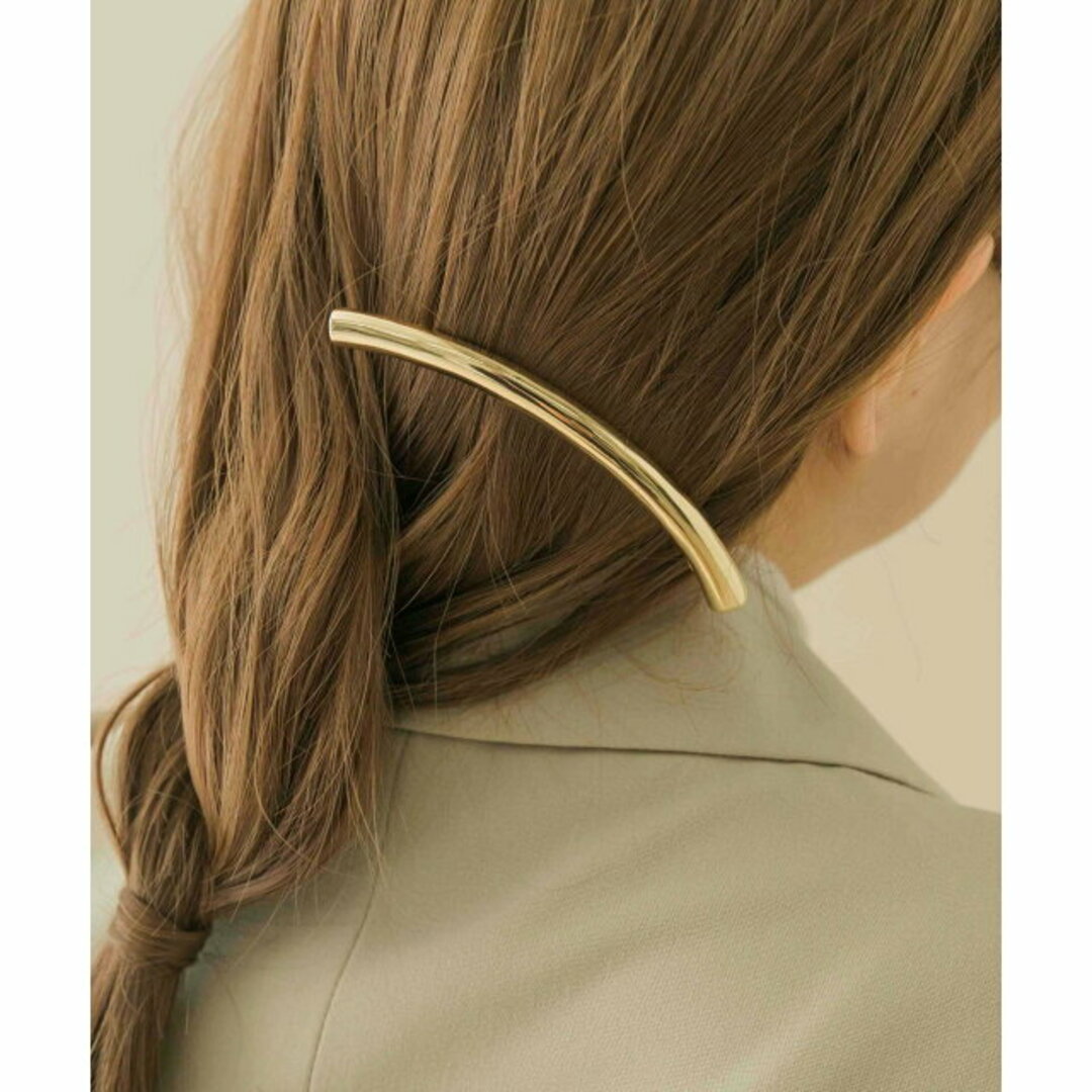 SMELLY(スメリー)の【GLD】カーブラインバレッタ レディースのヘアアクセサリー(バレッタ/ヘアクリップ)の商品写真