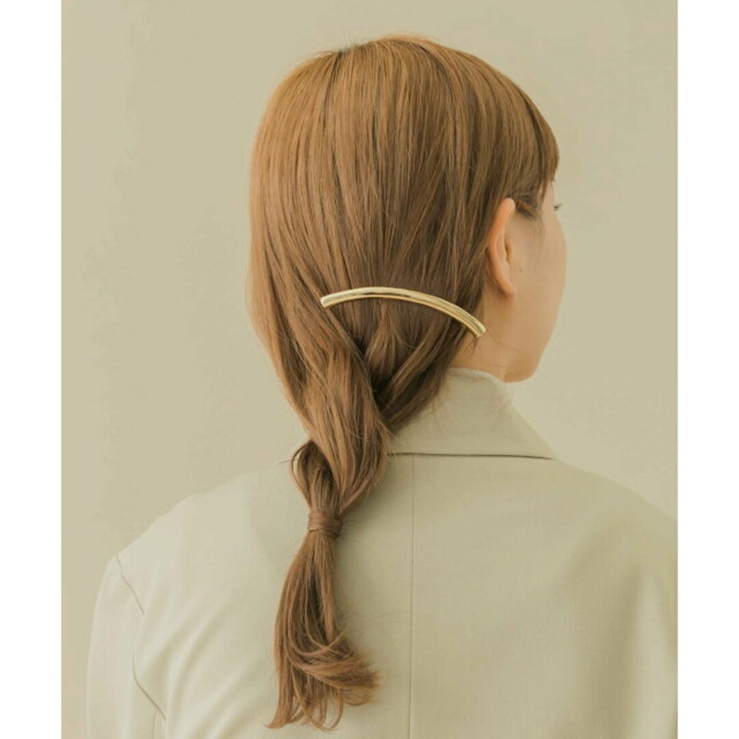 SMELLY(スメリー)の【GLD】カーブラインバレッタ レディースのヘアアクセサリー(バレッタ/ヘアクリップ)の商品写真