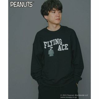 センスオブプレイスバイアーバンリサーチ(SENSE OF PLACE by URBAN RESEARCH)の【BLACK】『ユニセックス』『PEANUTS(ピーナッツ)』スウェットシャツ(トレーナー/スウェット)