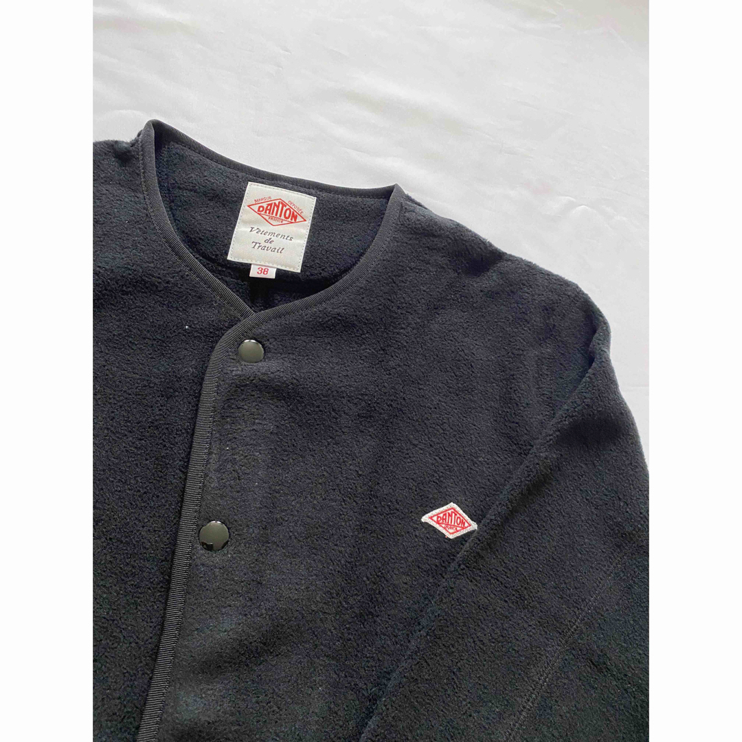 DANTON フリース ノーカラーカーディガンの通販 by momo's shop